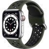 Dvoubarevný perforovaný řemínek s přezkou pro Apple Watch 38/40/41/42(S10)mm (Barevná varianta Černo-Šedý)
