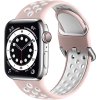 Dvoubarevný perforovaný řemínek s přezkou pro Apple Watch 38/40/41/42(S10)mm (Barevná varianta Černo-Šedý)