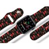 Apple watch řemínek Červené mraky (Rozměr 38/40/41mm, barva pásku černá)