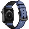 Koženo-silikonový řemínek pro Apple Watch 38/40/41/42(S10)mm (Barva Černá)