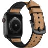Koženo-silikonový řemínek pro Apple Watch 38/40/41/42(S10)mm (Barva Černá)