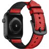 Koženo-silikonový řemínek pro Apple Watch 38/40/41/42(S10)mm (Barva Černá)