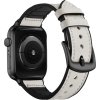 Koženo-silikonový řemínek pro Apple Watch 38/40/41/42(S10)mm (Barva Černá)