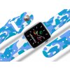 Apple watch řemínek Maskáč modrý (Rozměr 38/40/41mm, barva pásku černá)