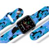 Apple watch řemínek Maskáč modrý (Rozměr 38/40/41mm, barva pásku černá)
