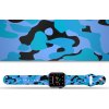 Apple watch řemínek Maskáč modrý (Rozměr 38/40/41mm, barva pásku černá)
