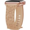 Řemínek gravírované růže pro Apple Watch 38/40/41/42(S10)mm (Barva Černá)