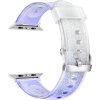Průhledný třpytivý řemínek pro Apple Watch 38/40/41/42(S10)mm (Barva náramku Fialová)