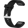 QuickFit silikonový hladký řemínek s přezkou 20mm (Barevná varianta Černý)