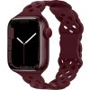 Silikonový úzký perforovaný řemínek pro Apple Watch 38/40/41/42(S10)mm (Barevná varianta Černý)
