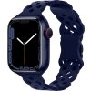 Silikonový úzký perforovaný řemínek pro Apple Watch 38/40/41/42(S10)mm (Barevná varianta Černý)