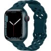 Silikonový úzký perforovaný řemínek pro Apple Watch 38/40/41/42(S10)mm (Barevná varianta Černý)