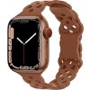Silikonový úzký perforovaný řemínek pro Apple Watch 38/40/41/42(S10)mm (Barevná varianta Černý)