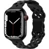 Silikonový úzký perforovaný řemínek pro Apple Watch 38/40/41/42(S10)mm (Barevná varianta Černý)