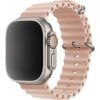 Vroubkovaný řemínek pro Apple Watch - Pink Sand