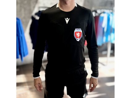 FRISK REFEREE SHIRT LS (Barva BLACK/WHITE, Velikost 3XL)