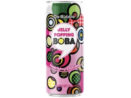 O’s Bubble Jelly Popping Boba Peach 240 mL