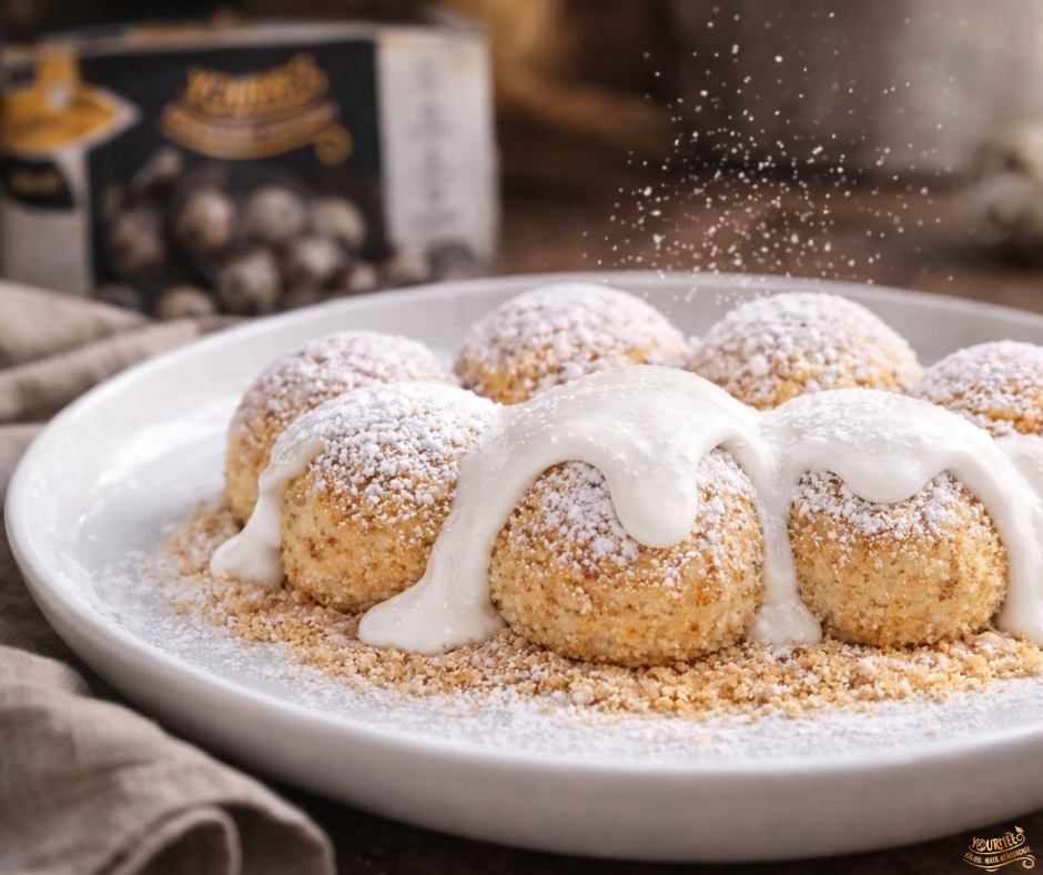 Fürjtojásos túrógombóc