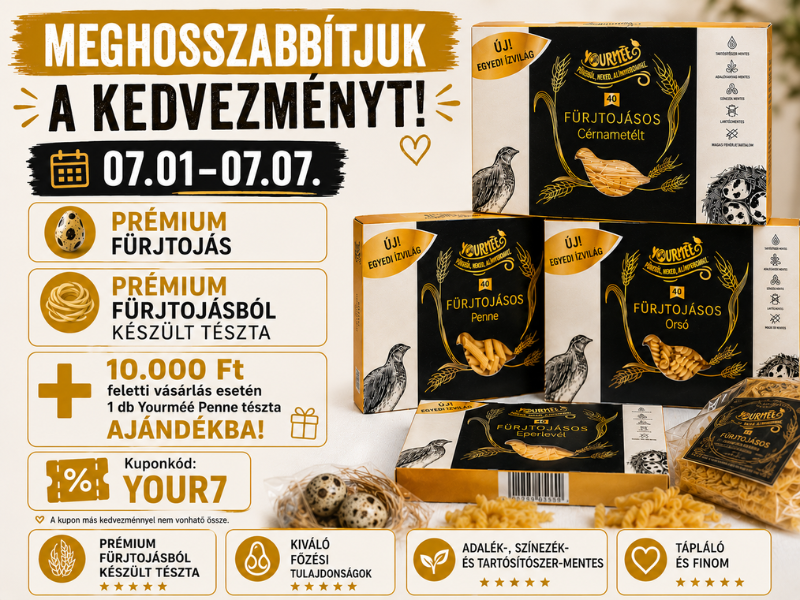 Meghosszabbítottuk! 7% kedvezmény minden Yourméé termékre!