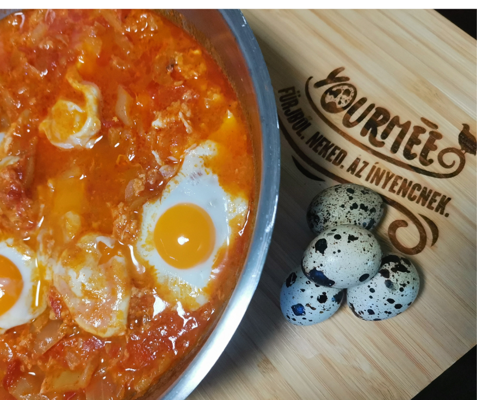 Lecsó fürjtojással