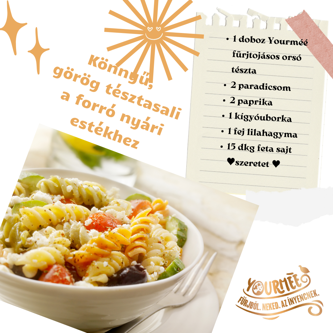 Könnyű, görög tészta saláta