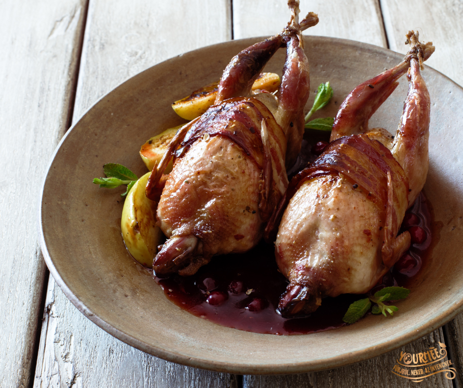 Sütőben sült mézes mustáros fürj