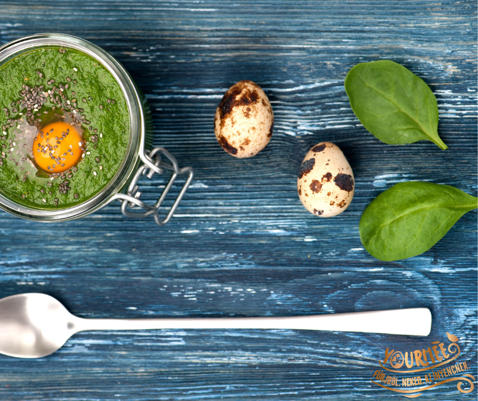 Immunerősítő zöldturmix fürjtojással