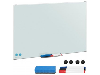 Magnetická nástěnná tabule stíratelná za sucha, bílá SET 60x90 cm