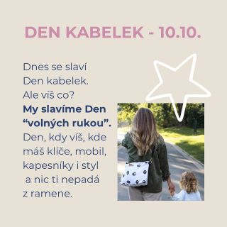 👜 Den kabelek… a co takhle ledvinky? Dnes se slaví Den kabelek. Ale víš co? My slavíme 🎉 Den volných rukou. Den, kdy víš,...