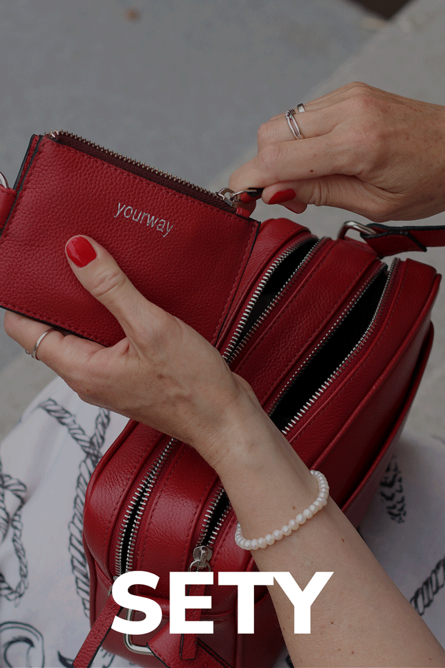 Kožené kabelkové sety