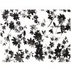 Potisk kůže - černé kvítky na bílém podkladě