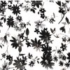 Potisk na kůži - černé kvítky na bílém podkladu