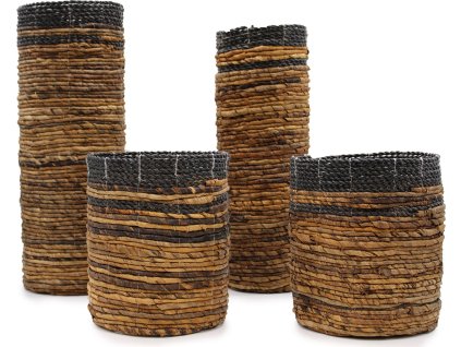 Súprava z Banánových Listov – 2 Vázy a 2 Koše