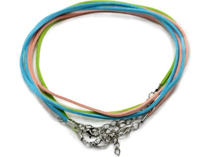 Balíček Šnúrok z Umelého Semišu so Zapínaním -  2.5mm x 55cm - Mix (10 farieb)