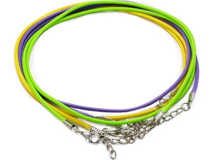Balíček Voskových Šnúrok so Zapínaním -  2mm x 55cm - Mix  (10 farieb)