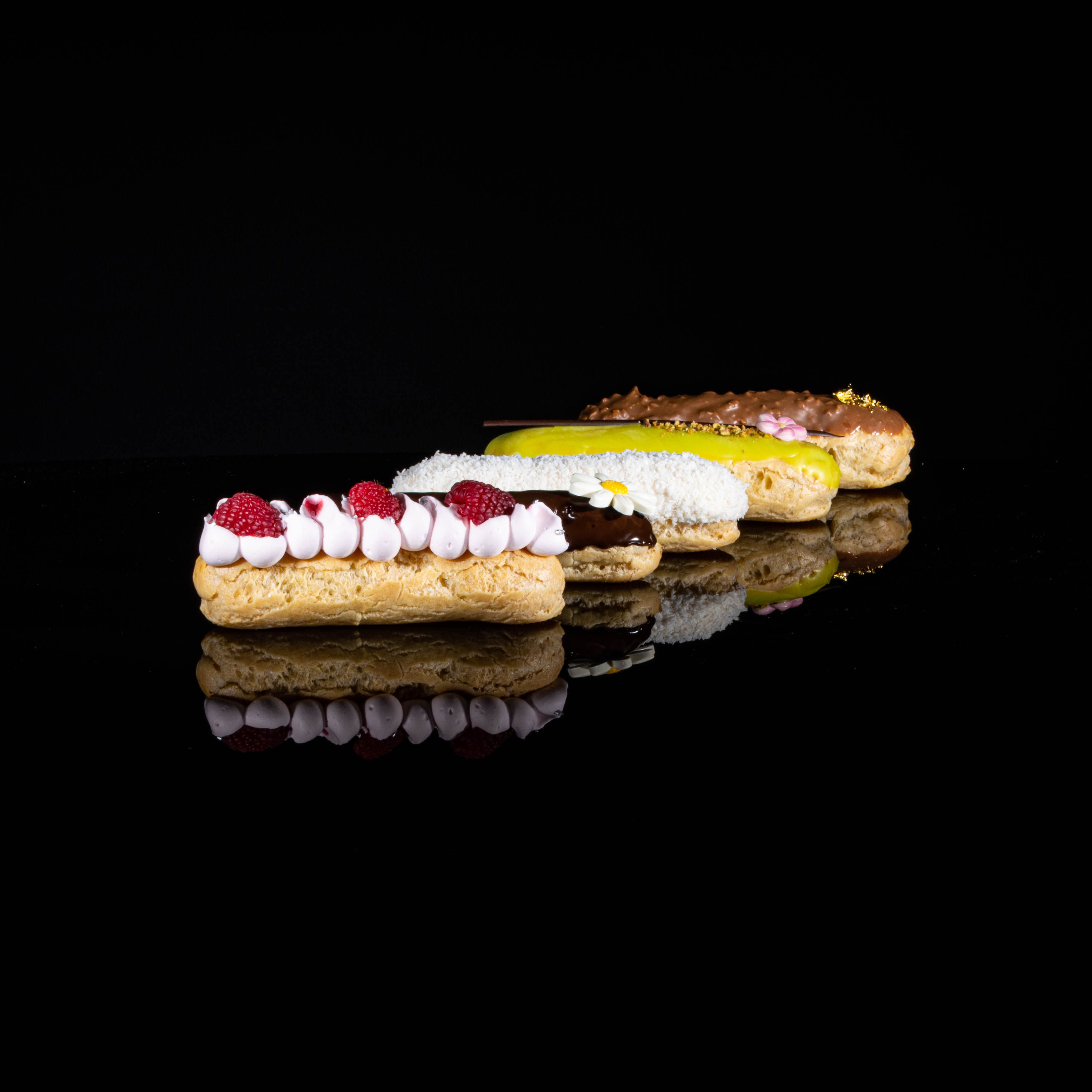 Éclair mix 5 druhů – recept na 50 kusů