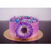violet cake with isomalt amethyst ring