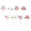 PARTYDECO CAKE TOPPERS FLOWERS