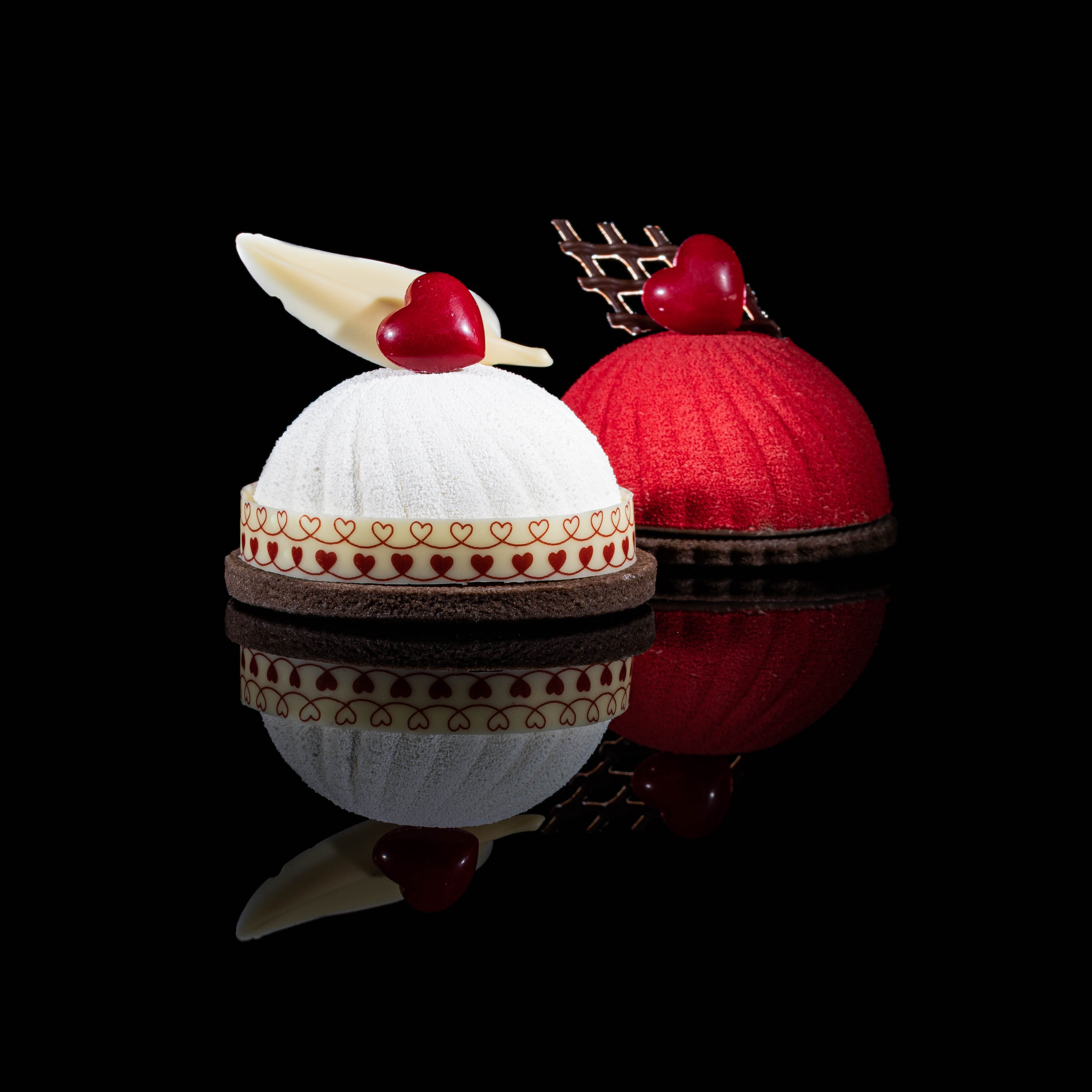 Mrazené valentínske dezerty v tvare srdca