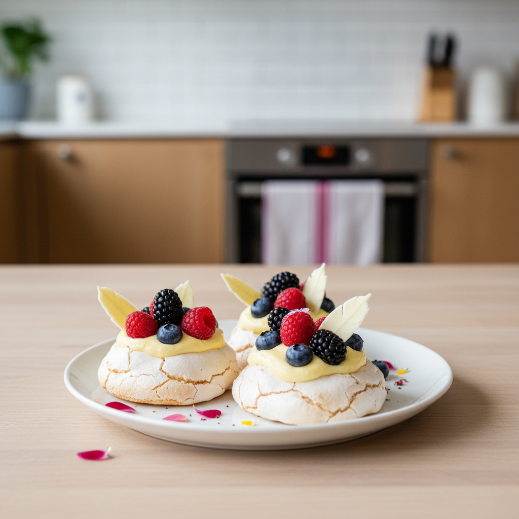 Mini citrónová Pavlovka – ľahký dezert s krémom a čerstvým ovocím