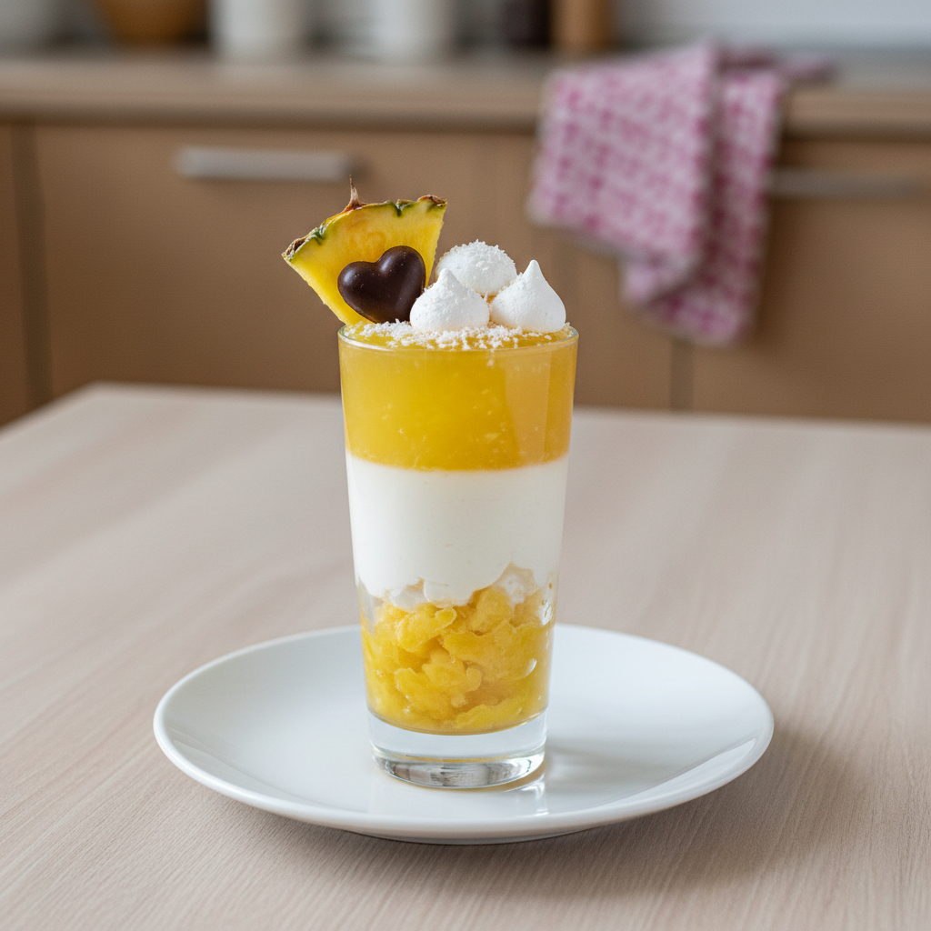 Recept na Pohár Piña Colada – exotický dezert v pohári