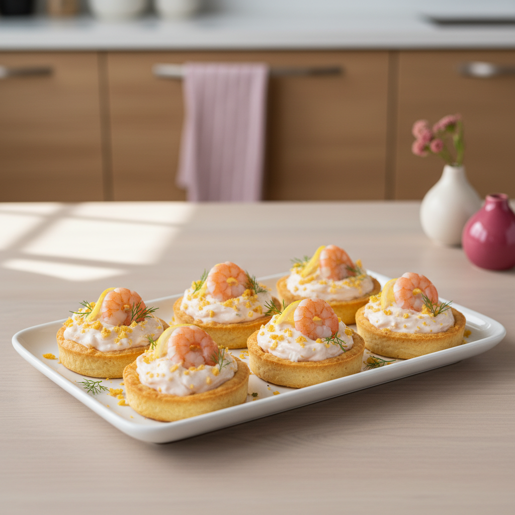 Slané tartaletky s krevetovým dressingom – rýchly recept