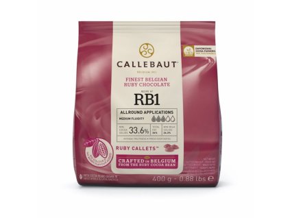 Ruby čokoláda Callebaut RB1 (33,6%) 400 g 2