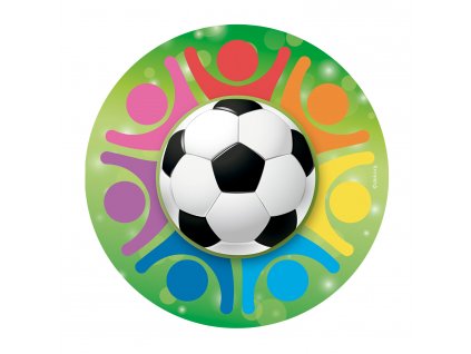 145094 6 DISCOS OBLEA TARTA BALON FUTBOL 20CM 1