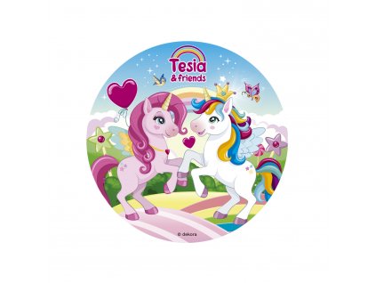 231387 DISCO COMESTIBLE TARTA UNICORNIO ZERO 155CM 1