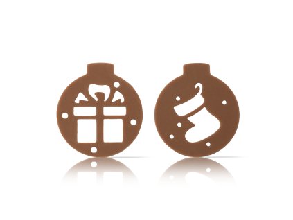 Čokoládová dekorácia Vianočné gule tmavé 324ks 3x2,6cm (79145) - VÝPREDAJ