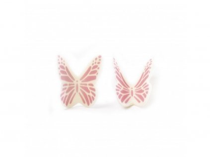 Čokoládová dekorácia 3D motýľ biely 120ks