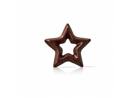čokoládová dekorácia hviezda tmavá pr.30mm 304ks (77134)