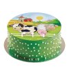 145097 6 DISCOS OBLEA TARTA ANIMALES GRANJA 20CM 3