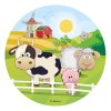 145097 6 DISCOS OBLEA TARTA ANIMALES GRANJA 20CM 1